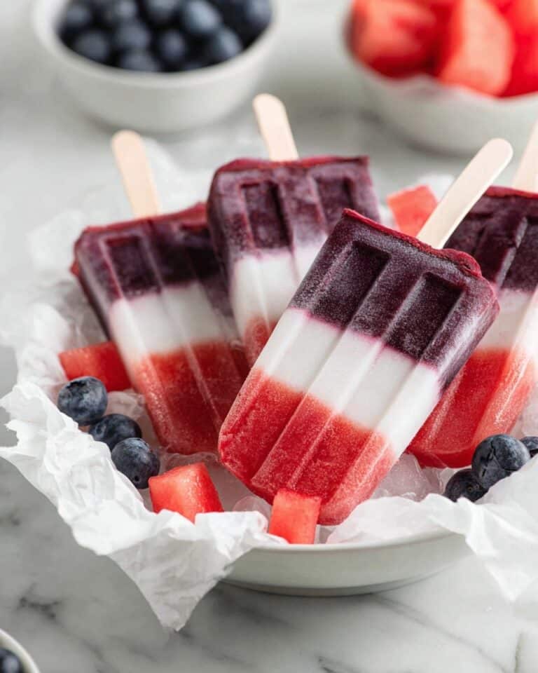 Red, White, and Blue Popsicles Recipe