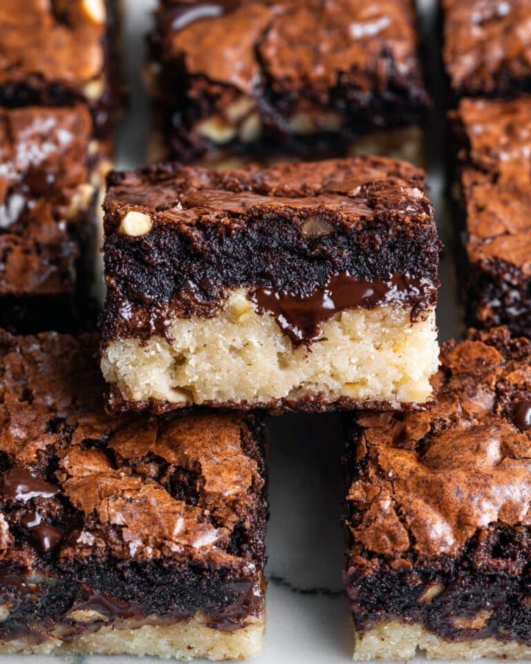 Chocolate Hazelnut Shortbread Brownie with Ganache Recipe