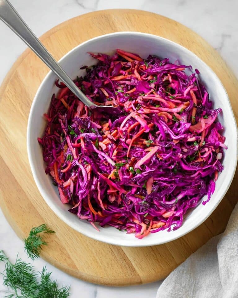 Nordic Red Cabbage Slaw with Carrots and Beets Recipe