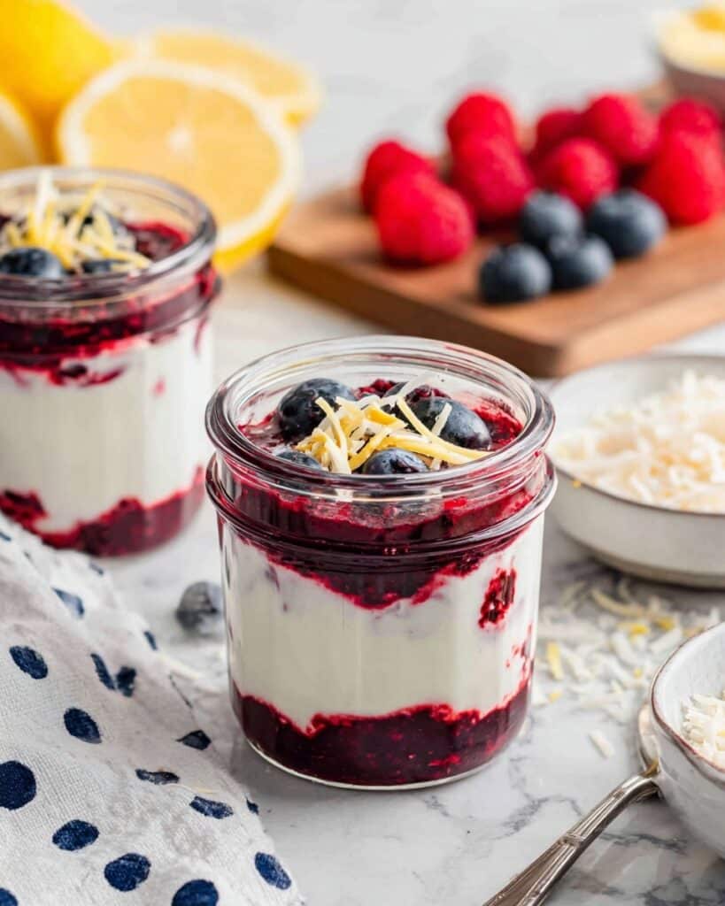 Lemon Berry Coconut Pudding Recipe