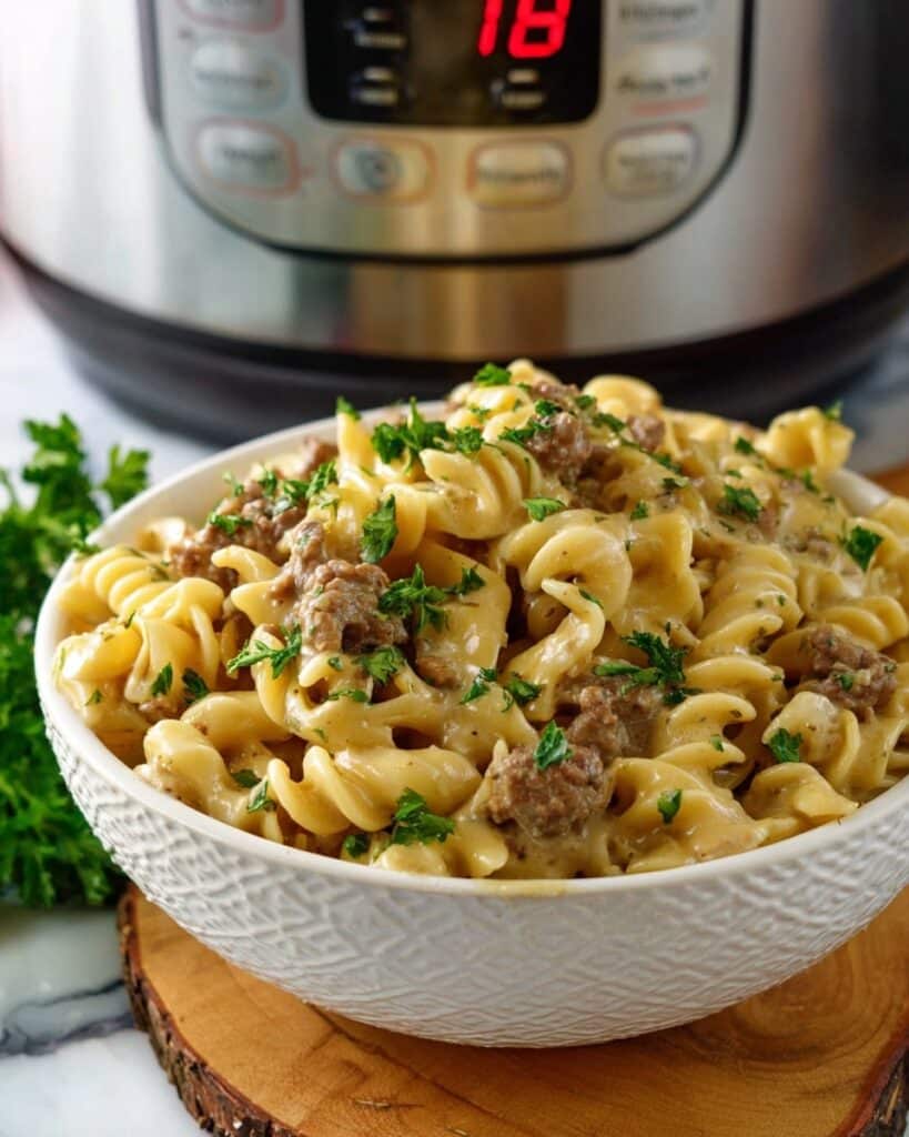 Instant Pot Ground Beef Stroganoff Recipe
