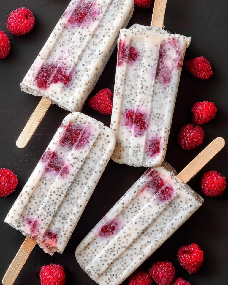 Raspberry Coconut Chia Pudding Popsicles Recipe