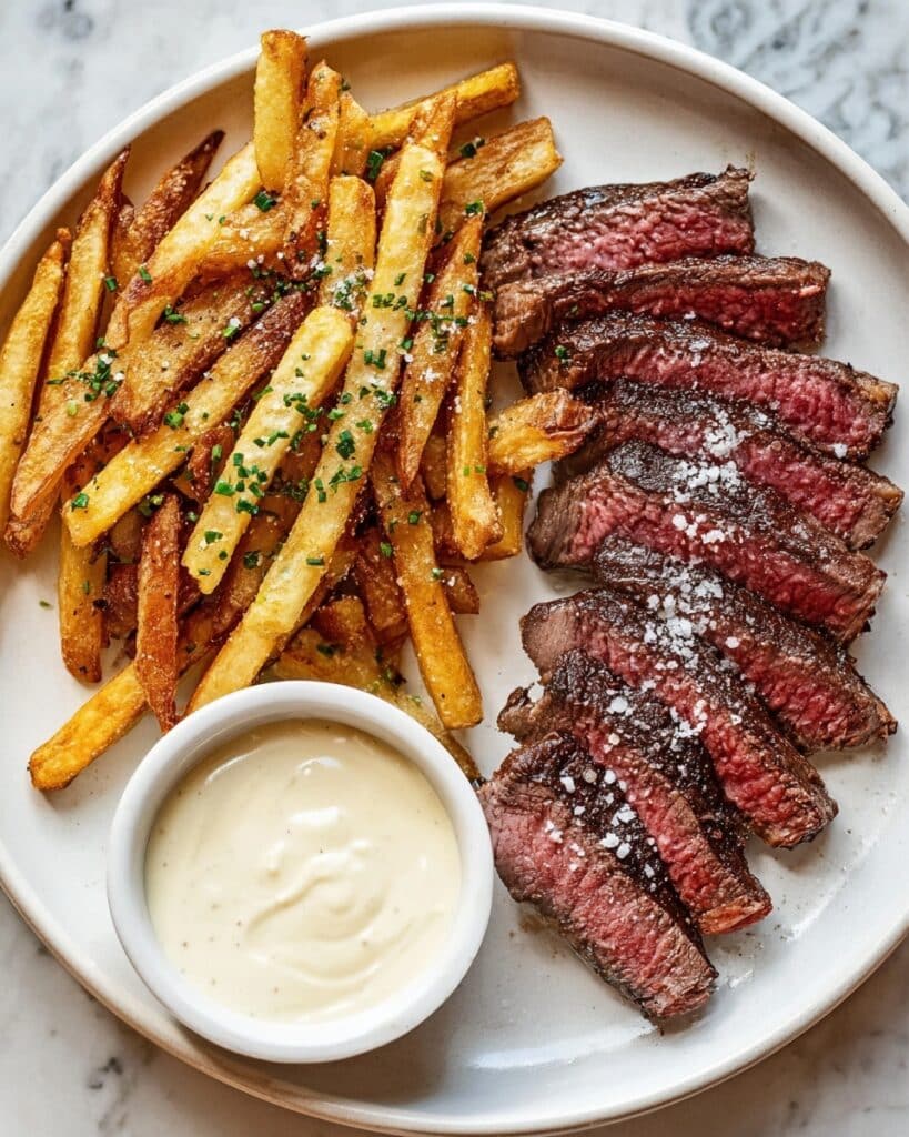 Steak Frites with Crispy Potatoes and Garlic Aioli Recipe