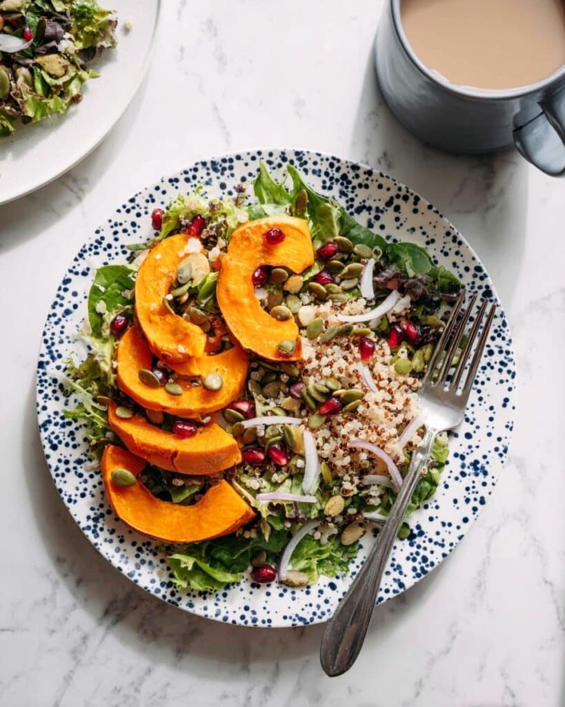 Delicata Squash Salad with Creamy Maple Vinaigrette Recipe