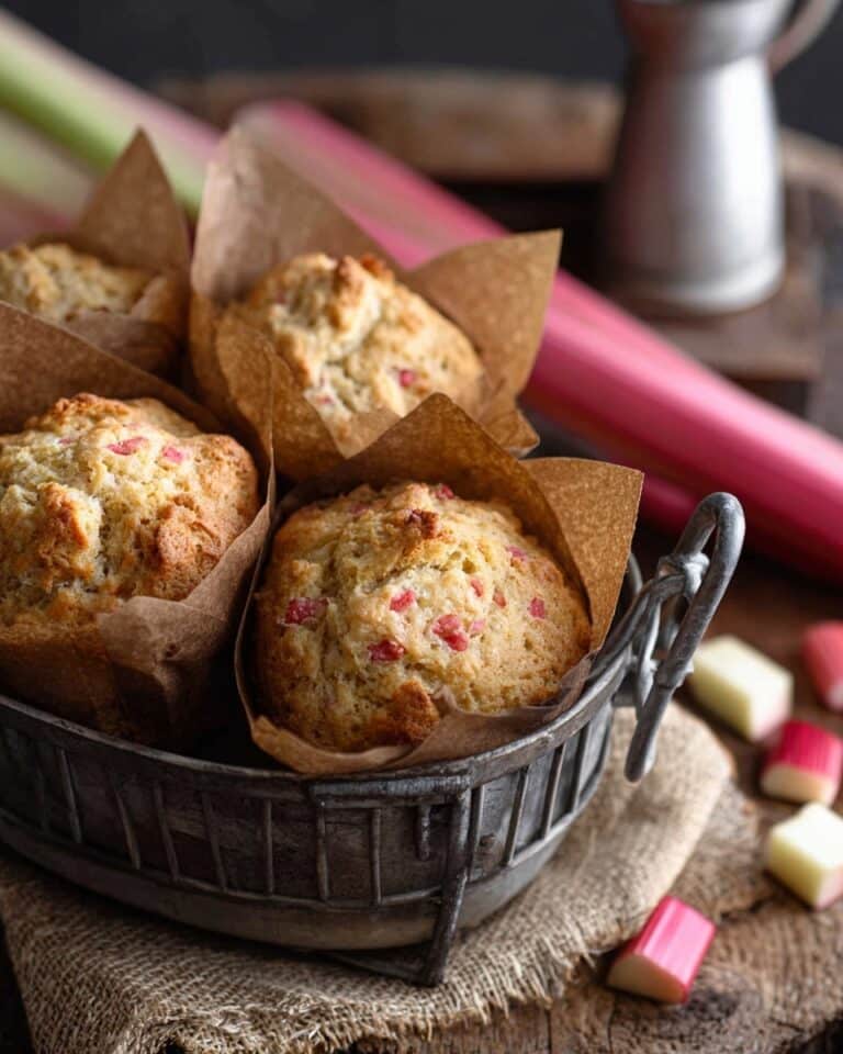 Sour Cream Rhubarb Muffins Recipe
