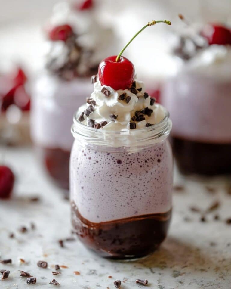 Roasted Cherry Bourbon Milkshakes with Hot Fudge Recipe
