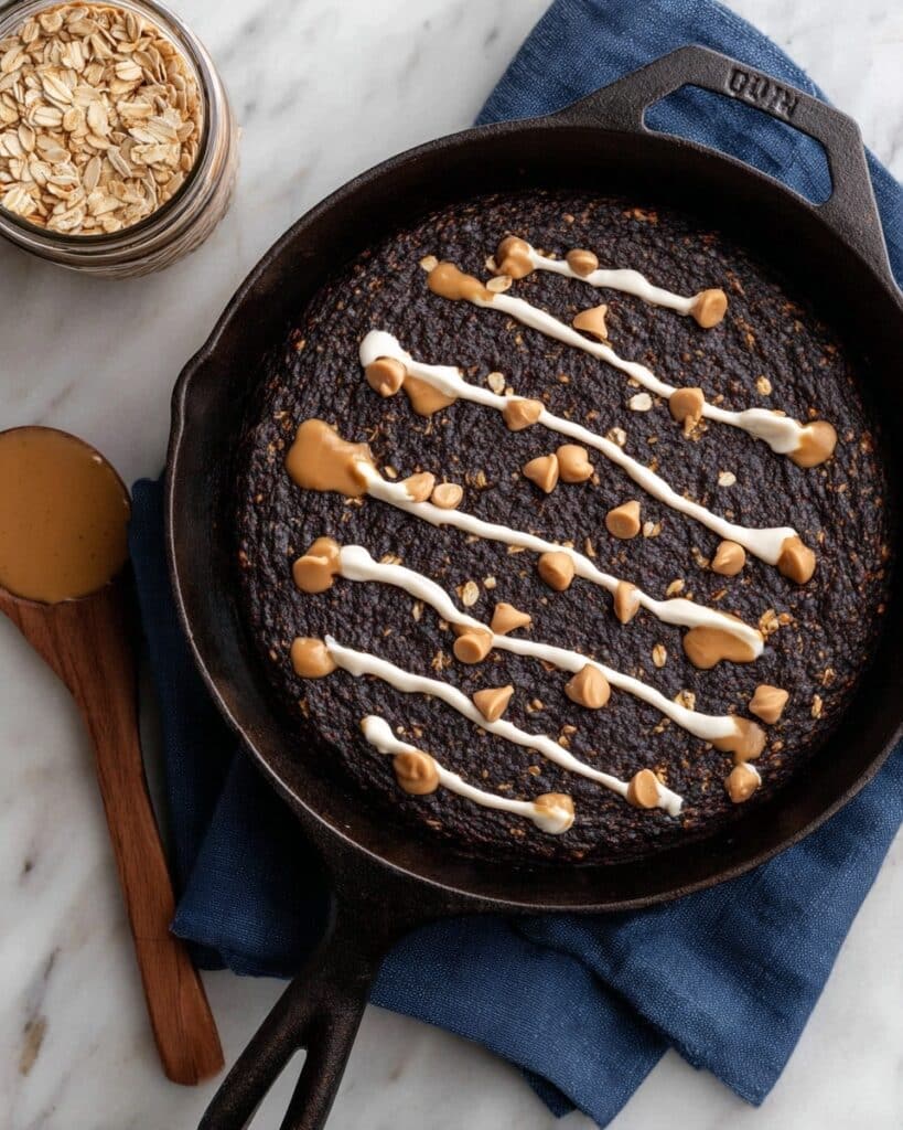 Delicious Chocolate Protein Oatmeal Skillet Recipe