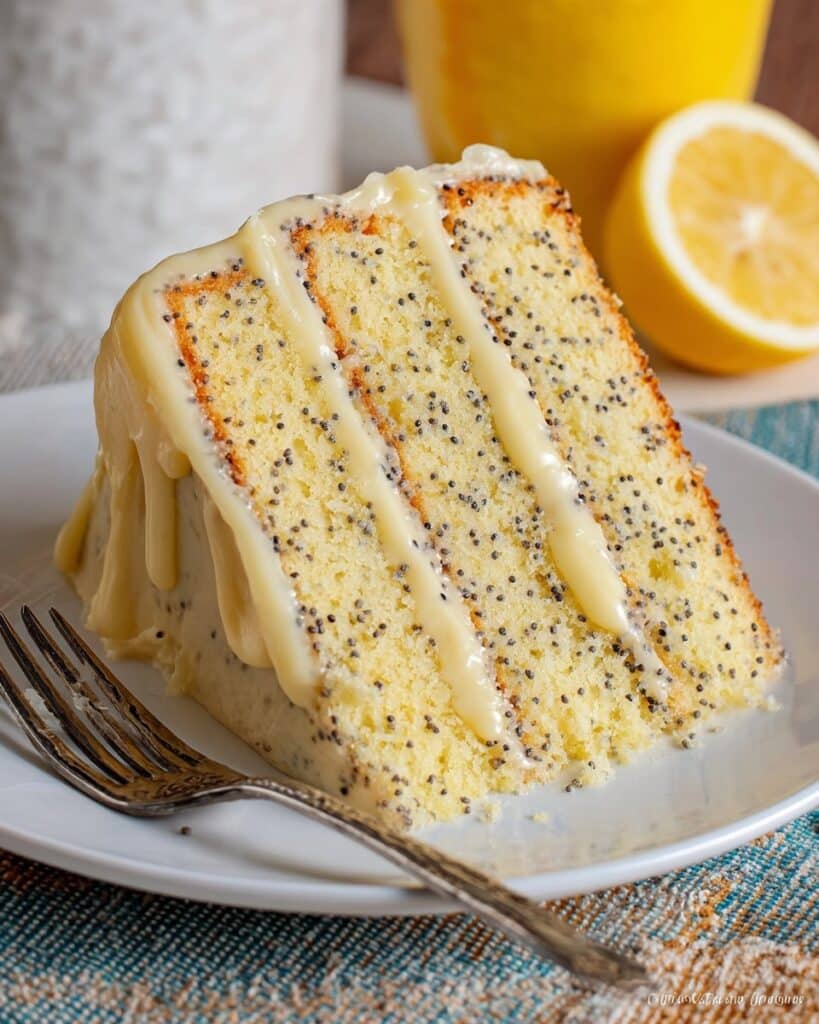 Lemon Poppy Seed Cake with Meyer Lemon Curd and Pastry Cream Recipe