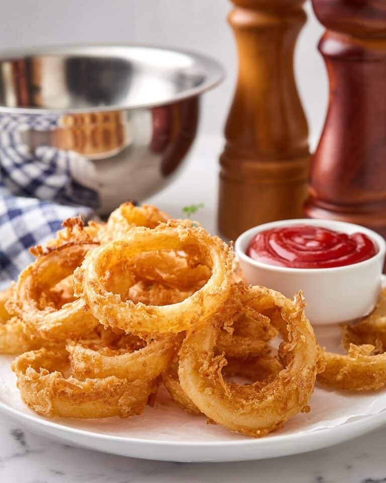 Crispy Buttermilk Onion Rings Fried in a Dutch Oven Recipe