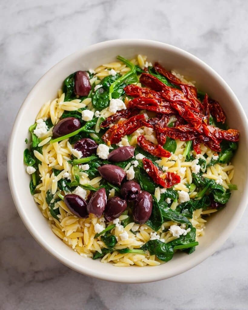 Spinach Orzo Salad Recipe
