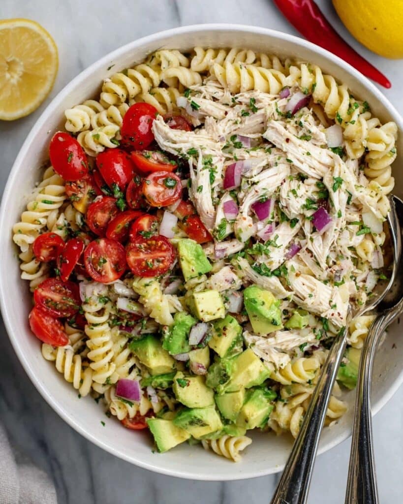 Chicken Avocado Pasta Salad Recipe