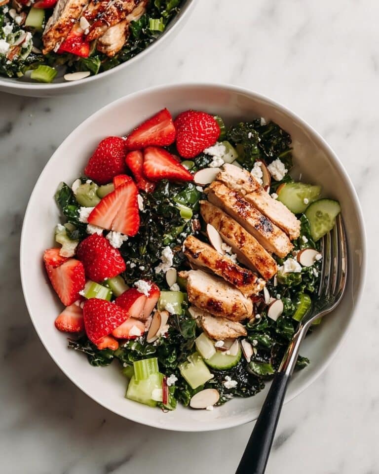 Strawberry Kale Salad with Mint and Balsamic Vinaigrette Recipe