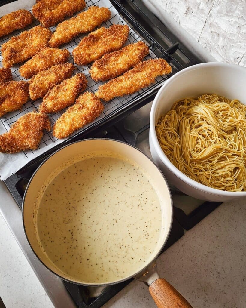 Crispy Costoletta Style Chicken Tenders with Butter Lemon Sauce Recipe
