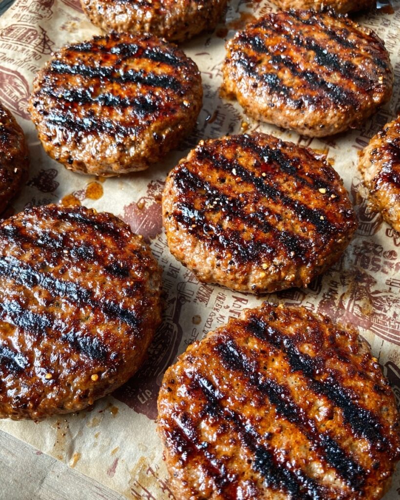 Thai Peanut Chicken Patties with Soy Glaze Recipe