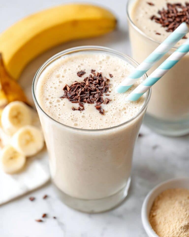Creamy Banana Protein Shake with Cocoa Nibs Recipe