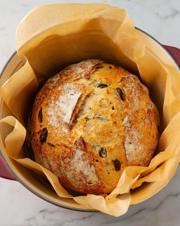 No Knead Olive Bread Recipe