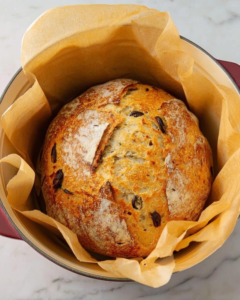 No Knead Olive Bread Recipe