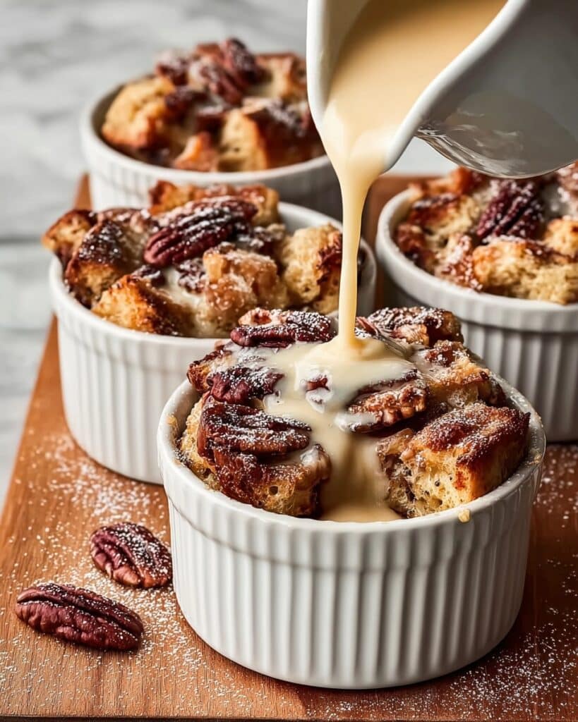 Espresso Orange Brioche Bread Pudding with Hazelnut Vanilla Sauce Recipe