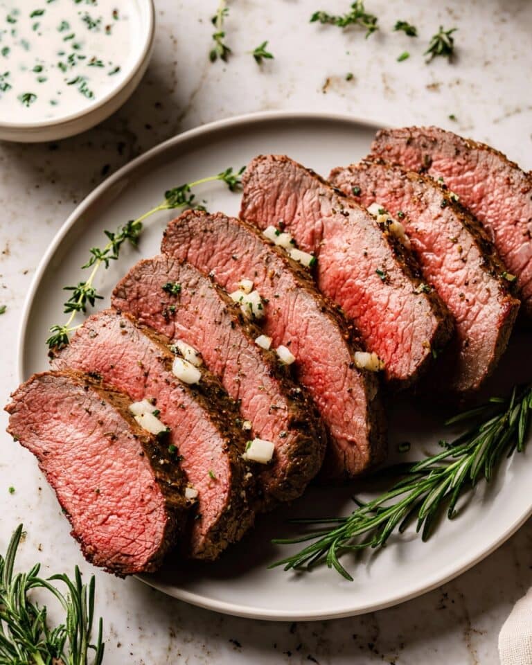 Beef Tenderloin with Garlic Herb Butter Recipe