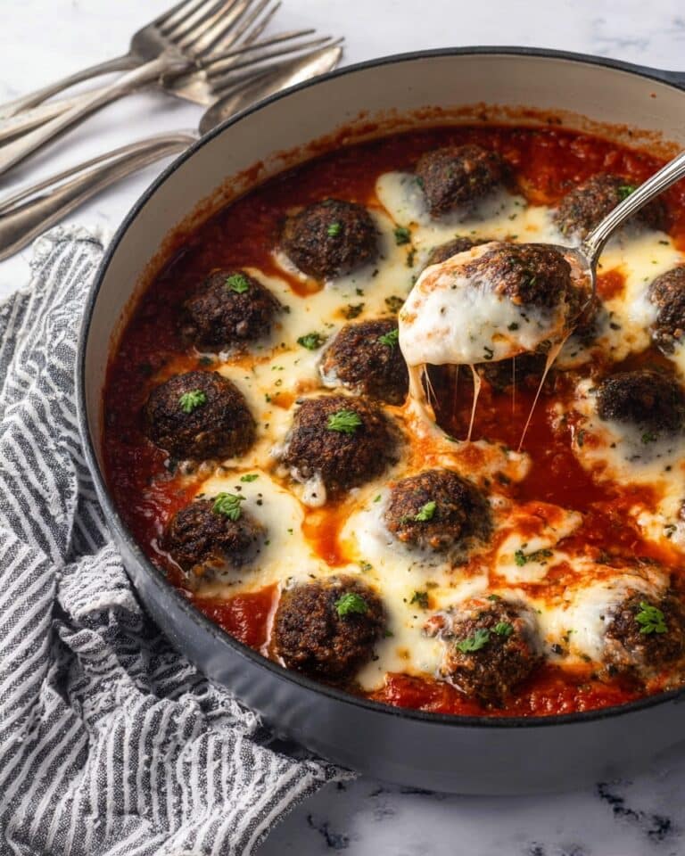 Eggplant Meatballs in Marinara with Mozzarella Recipe