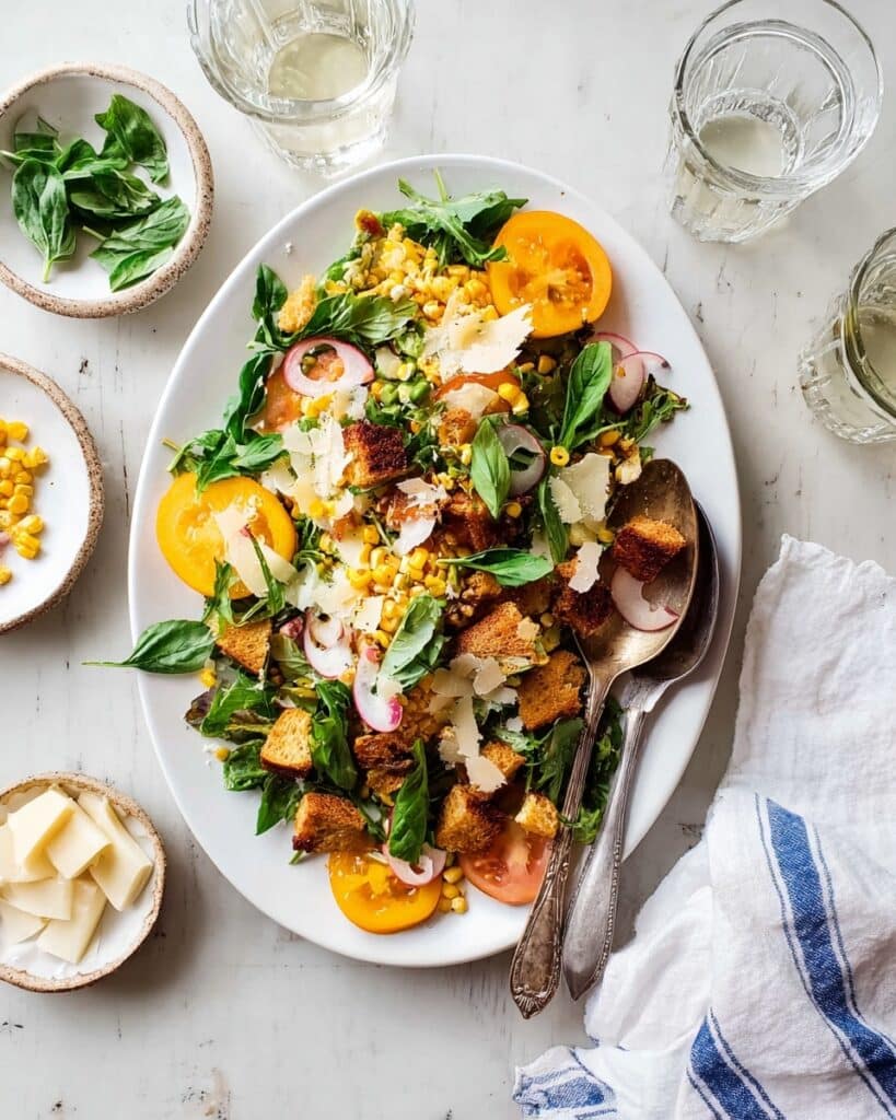 Sweet Corn & Arugula Panzanella Recipe