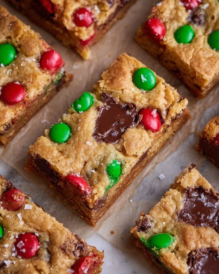 Brown Butter Holiday M&M Cookie Bars Recipe