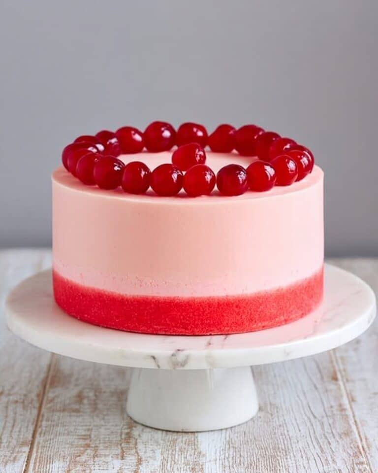 Cherry Chip Cake with Cherry Jam, Chocolate Ganache, and Cherry Buttercream Recipe