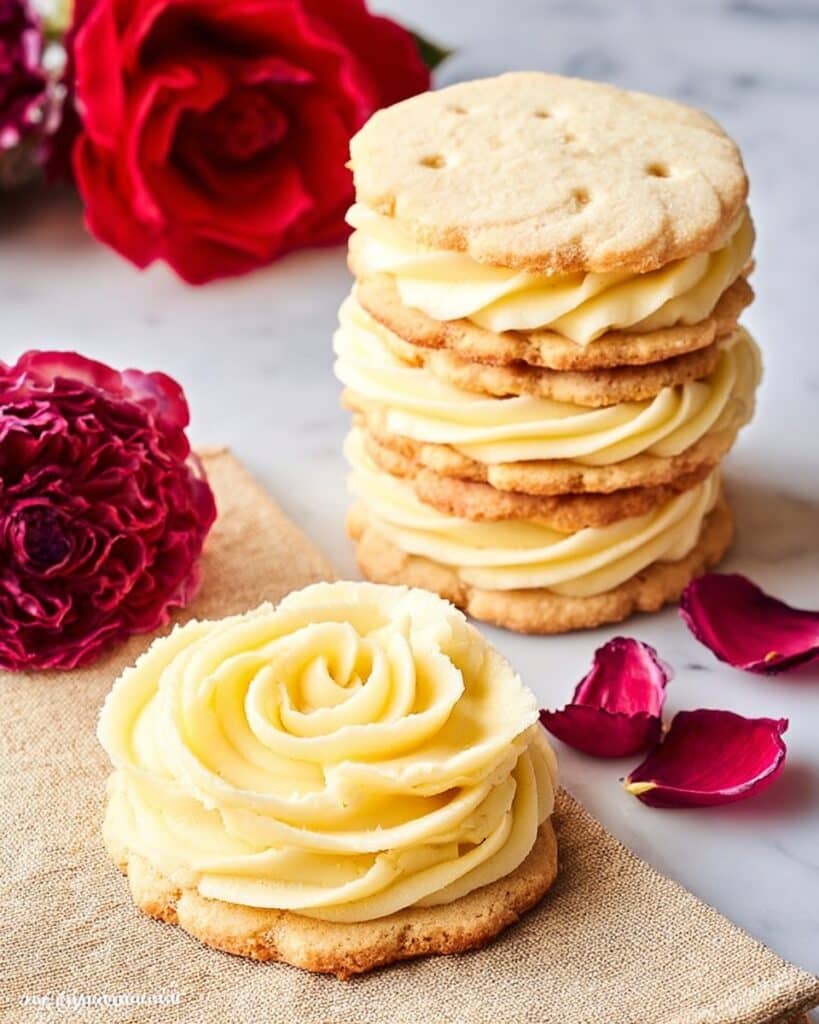Vanilla and Lemon Spritz Sandwich Cookies Recipe