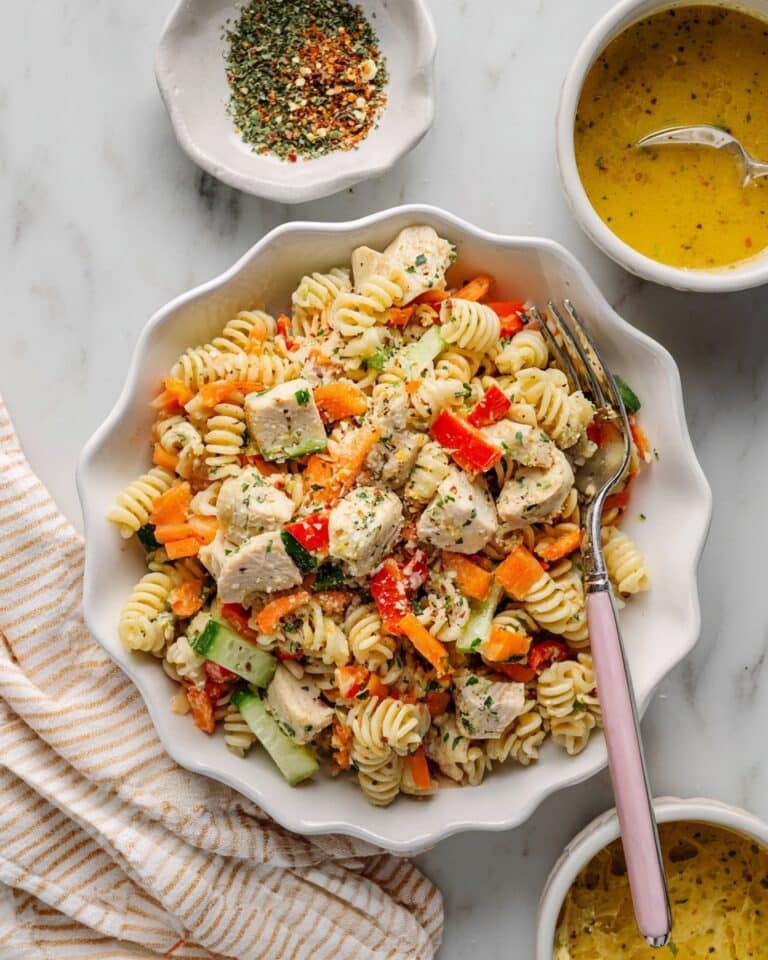 High Protein Chickpea Pasta Salad Recipe