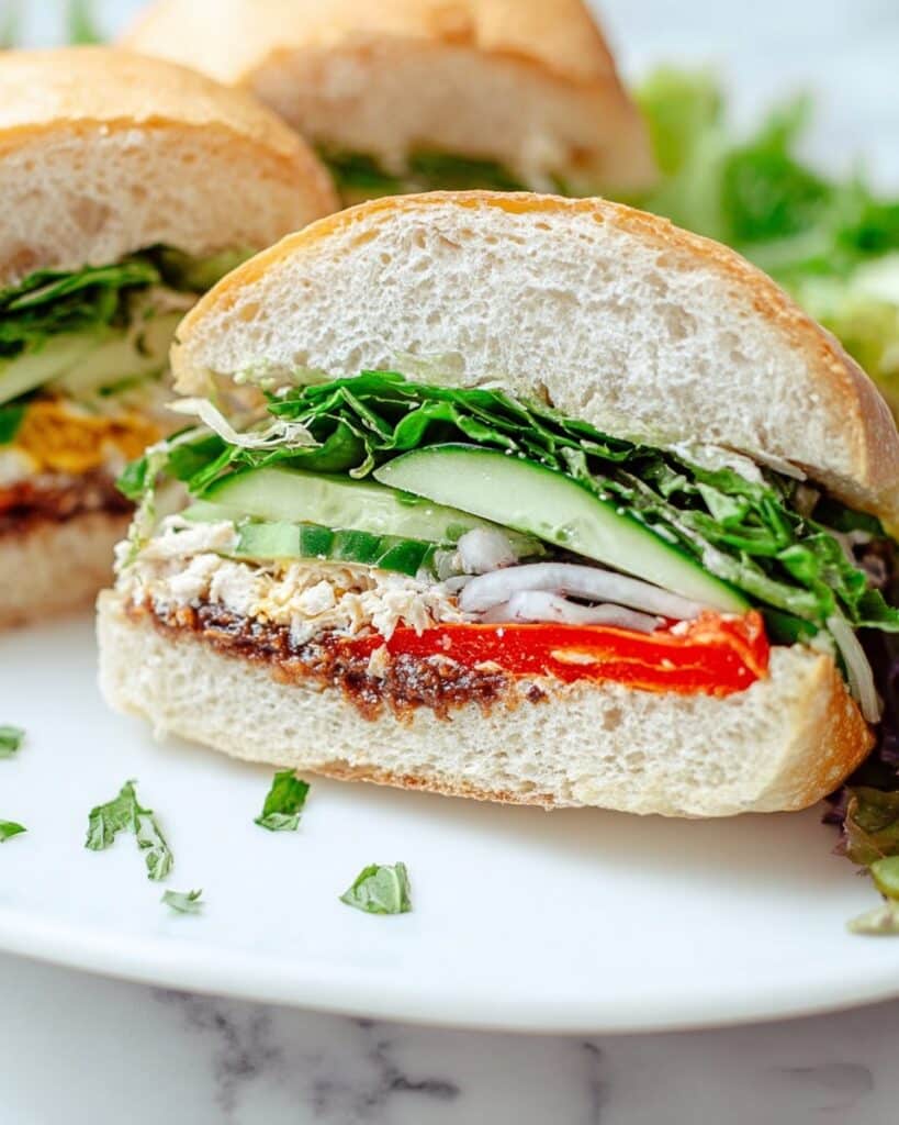 Chicken and Goat Cheese Pan Bagnat Recipe