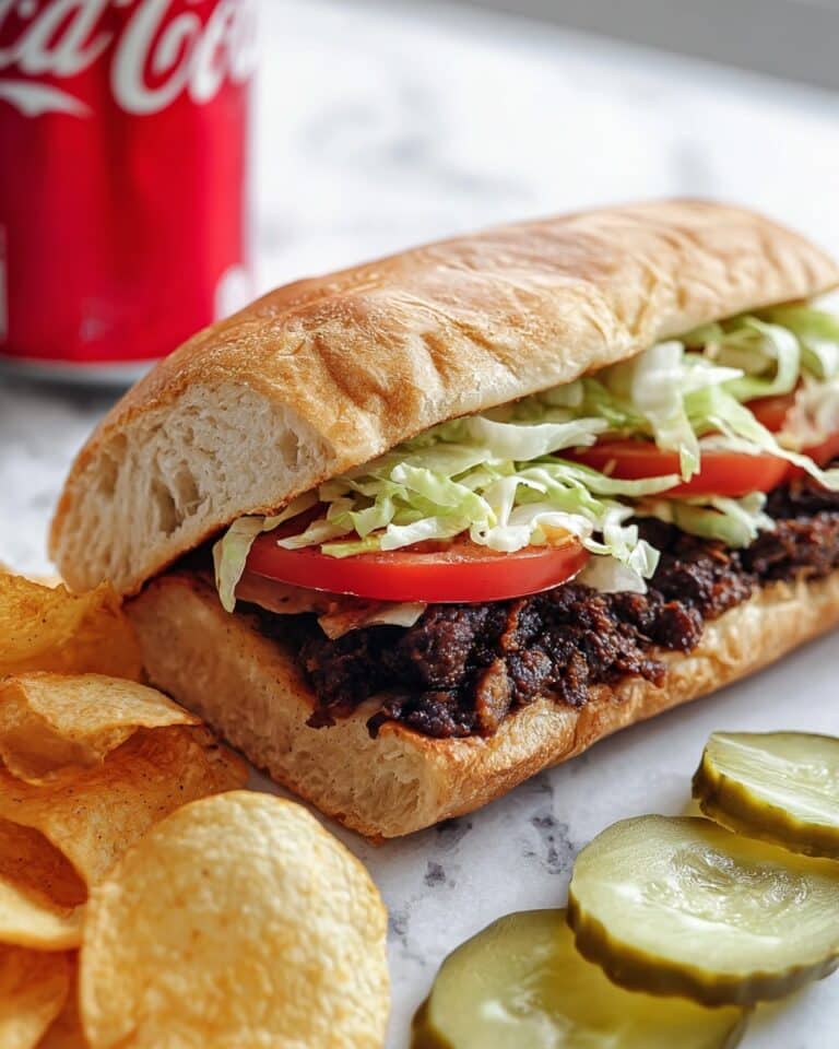 Chopped Cheese Sandwich with Caramelized Onions, Melted American Cheese, and Fresh Veggies Recipe