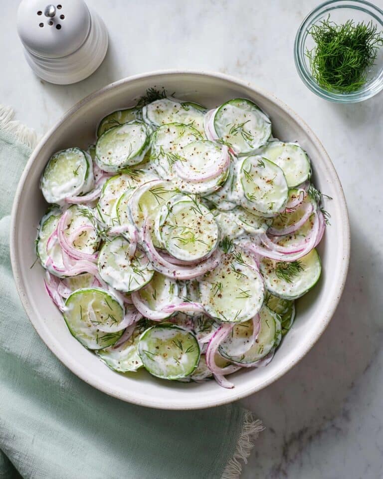 Creamy Cucumber Salad Recipe