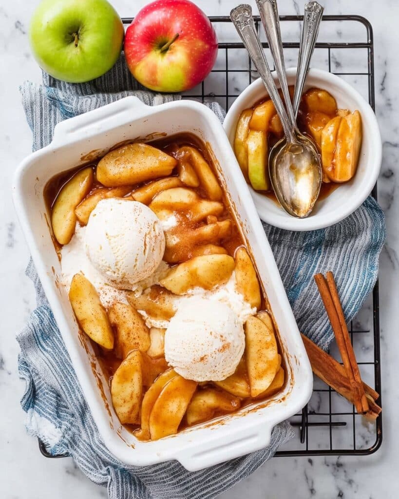 Baked Apple Slices with Cinnamon, Allspice, and Bourbon Recipe