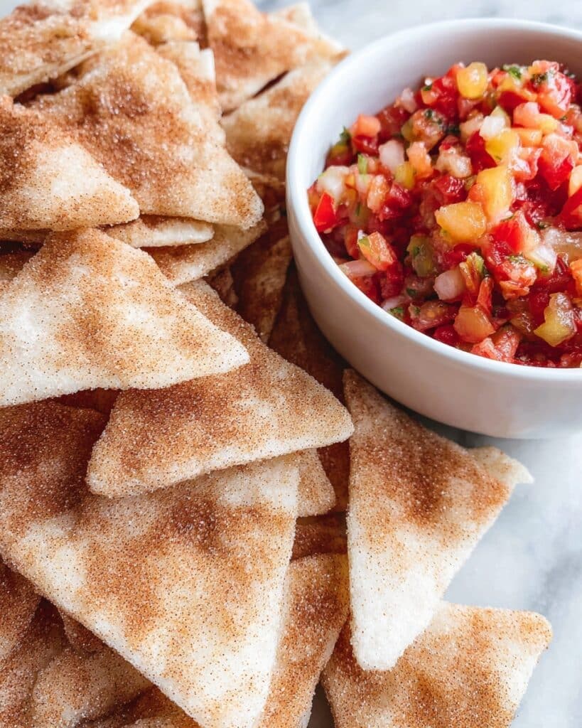 Baked Cinnamon Sugar Tortilla Chips Recipe