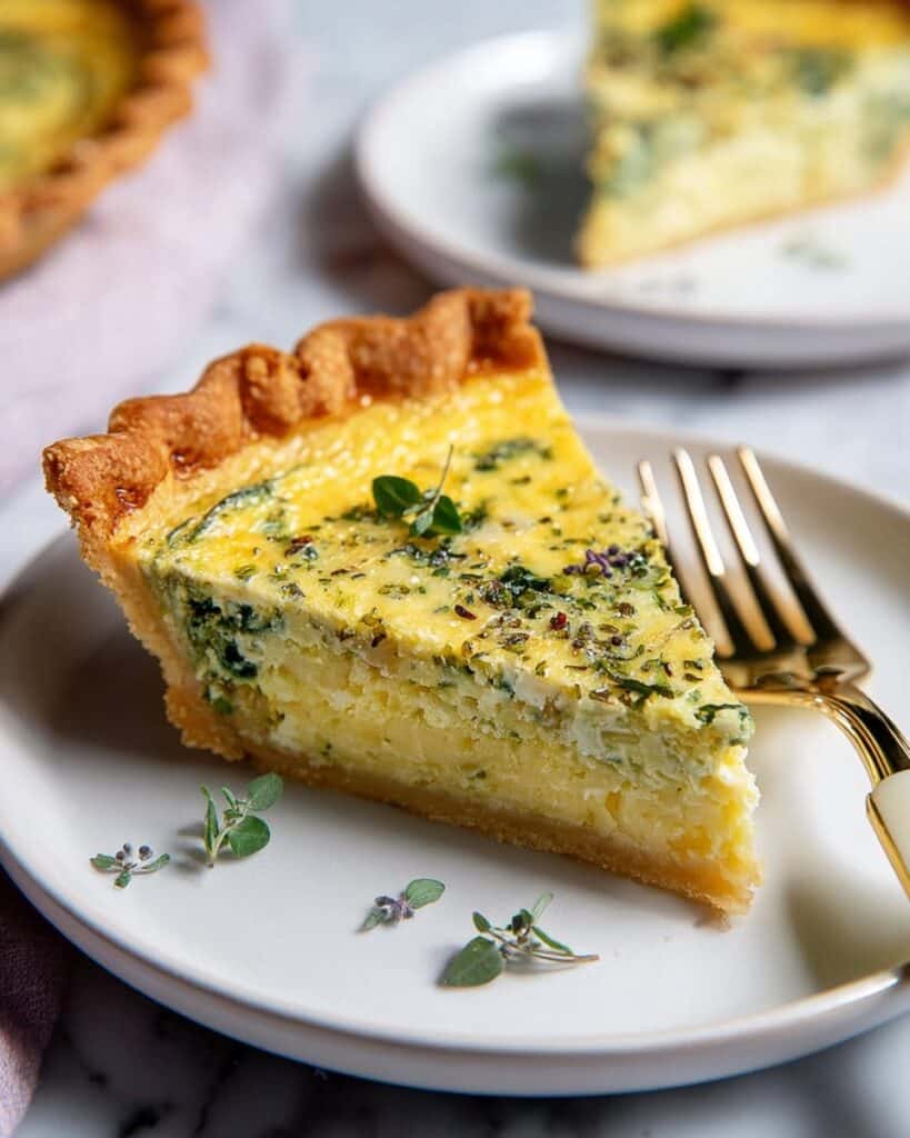 Leek and Spinach Gruyère Quiche Recipe