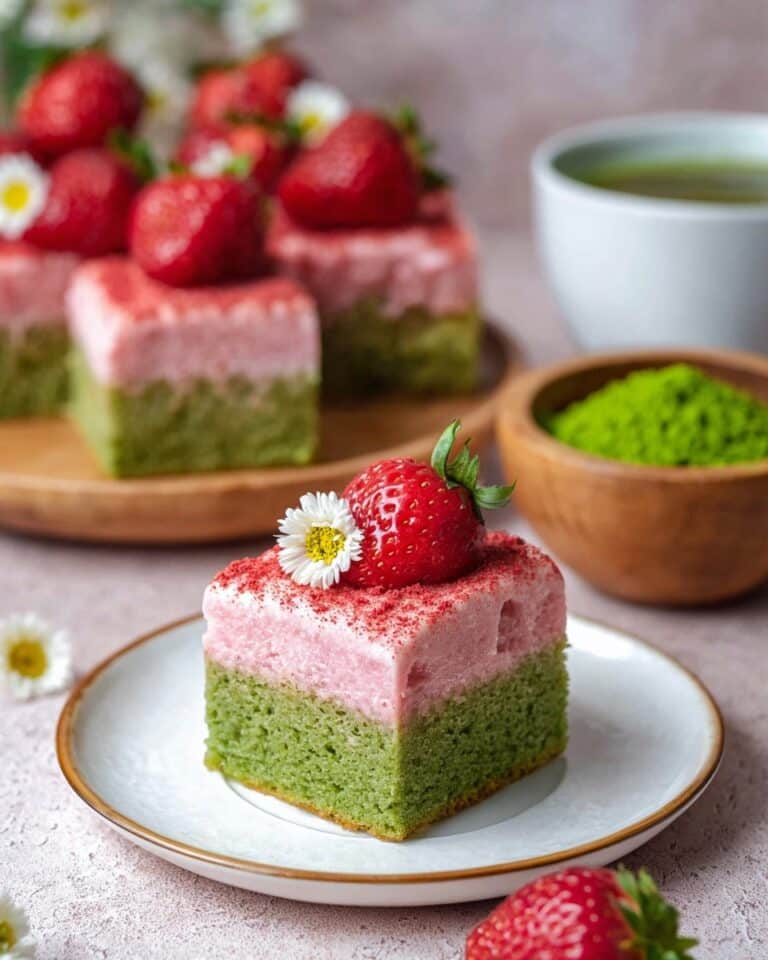 Strawberry Matcha Latte Cake Recipe