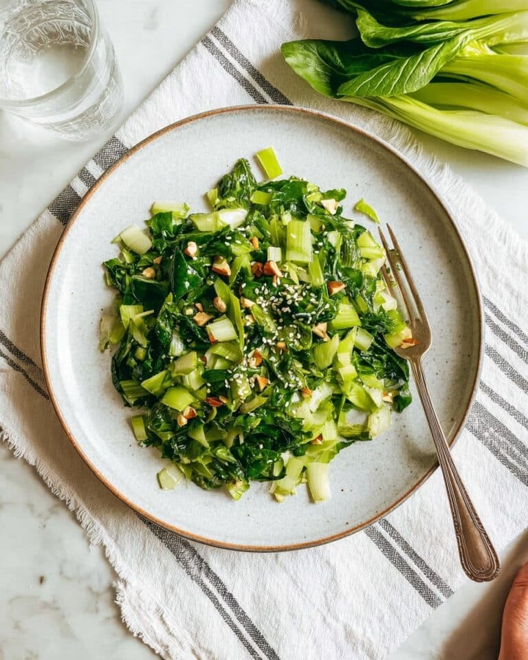 Pak Choi Salad with Pistachios and Sesame Dressing Recipe