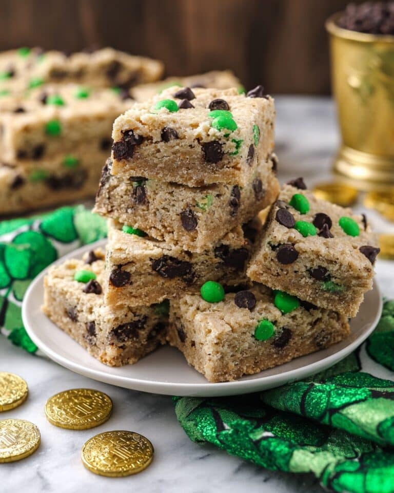 St. Patrick’s Day Chocolate Chip Cookie Bars Recipe