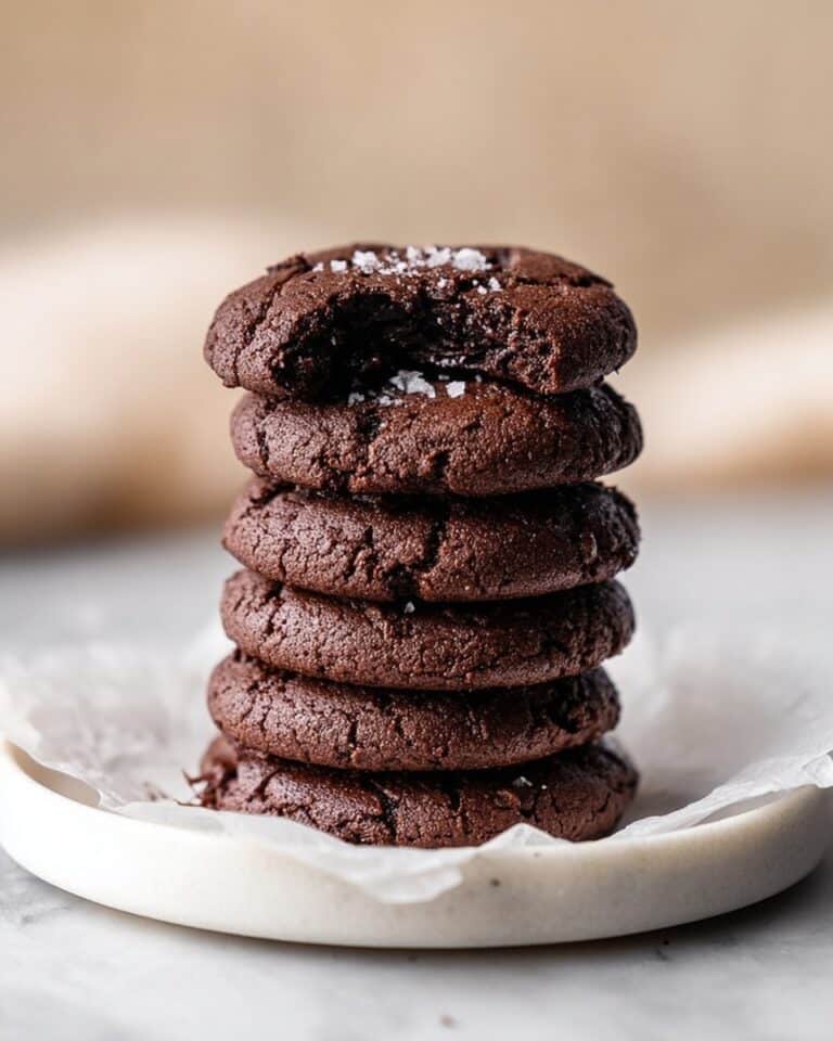 Fudgy Flourless Crinkle Brownie Cookies with Sea Salt Recipe