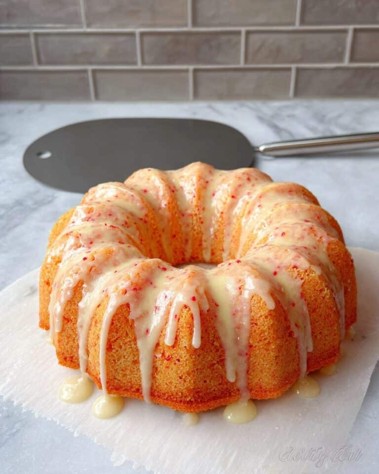 Sensational Strawberry Bundt Cake with Lemon Glaze Recipe