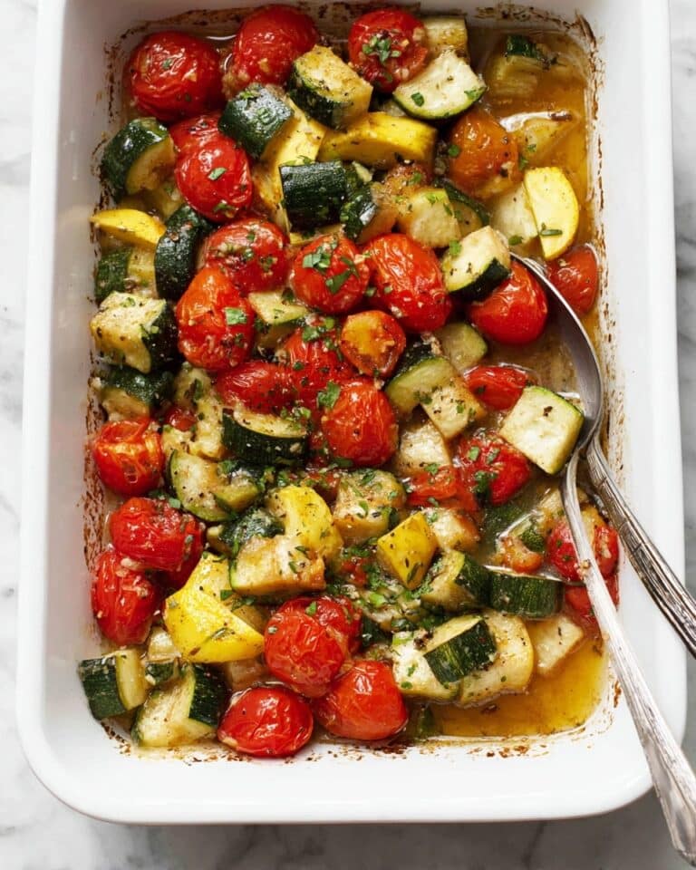 Balsamic Zucchini Tomato Bake Recipe