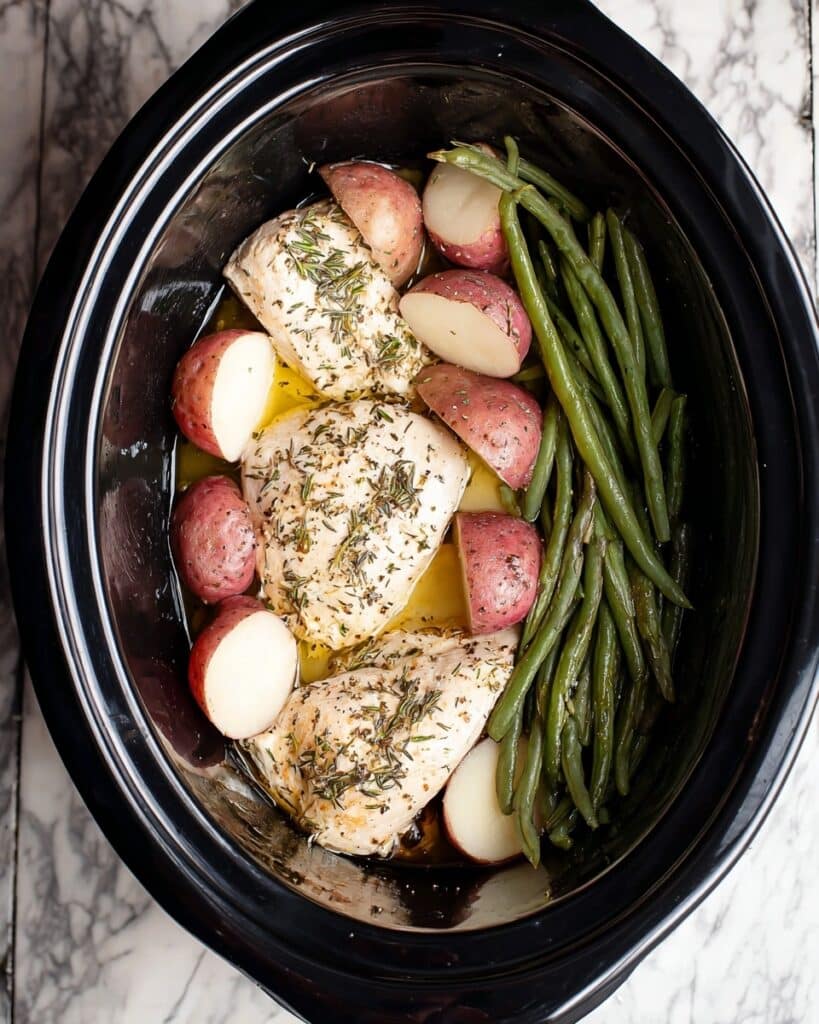 Crockpot Chicken, Potatoes and Green Beans Recipe