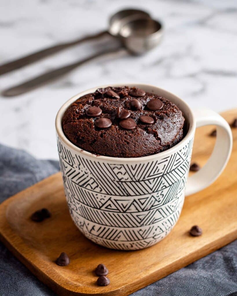 Vegan Oil-Free Chocolate Mug Cake Recipe