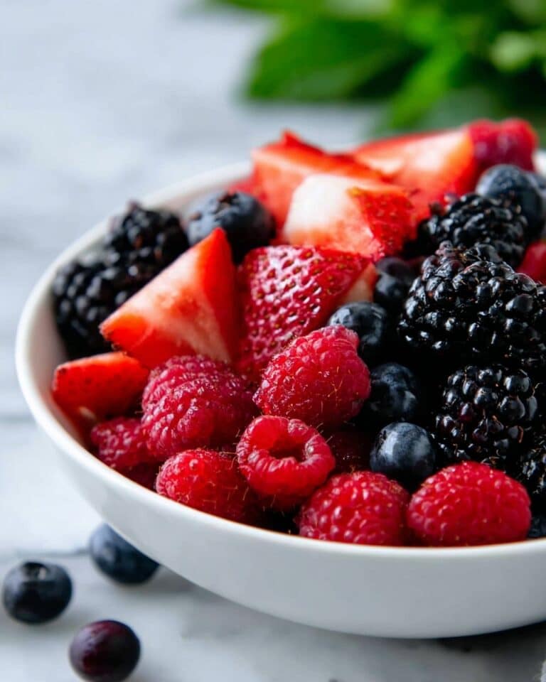 Berry Fruit Salad with Honey Lime Poppy Seed Dressing Recipe