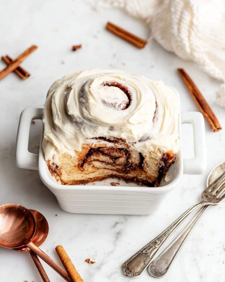 Soft and Gooey Single Serve Cinnamon Roll Recipe