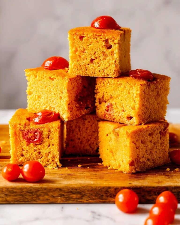 Easy Tomato Cornbread with Cherry Tomatoes Recipe