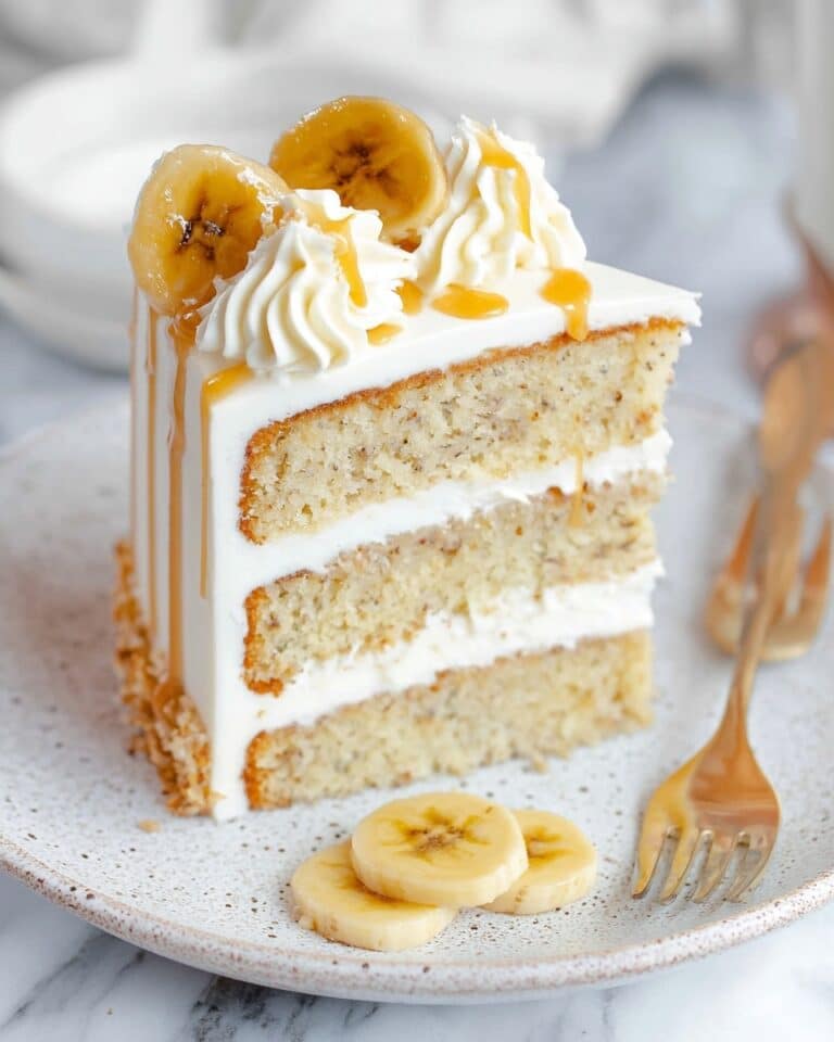 Caramel Banana Layer Cake Recipe