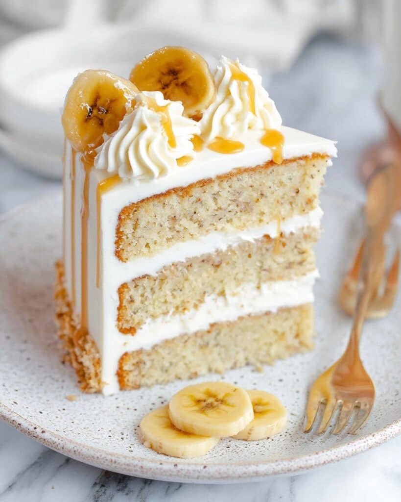 Caramel Banana Layer Cake Recipe