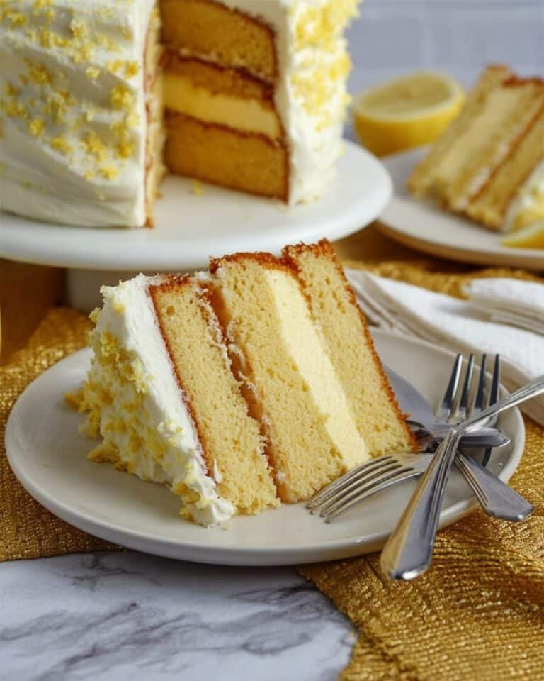 Easy Lemon Layered Pound Cake Recipe