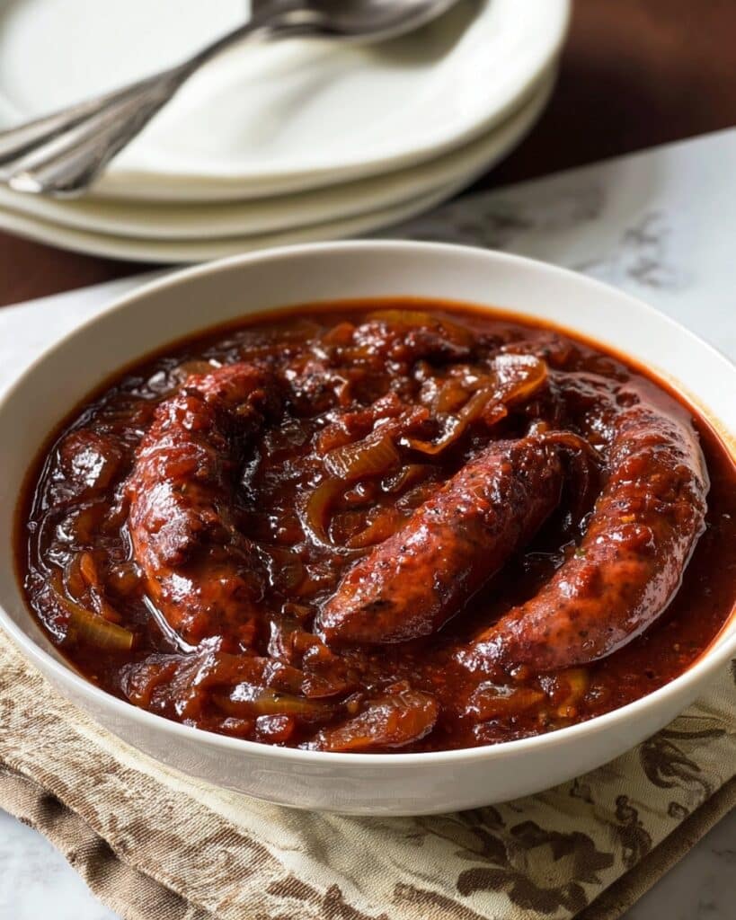 Slow Cooker Devilled Sausages Recipe